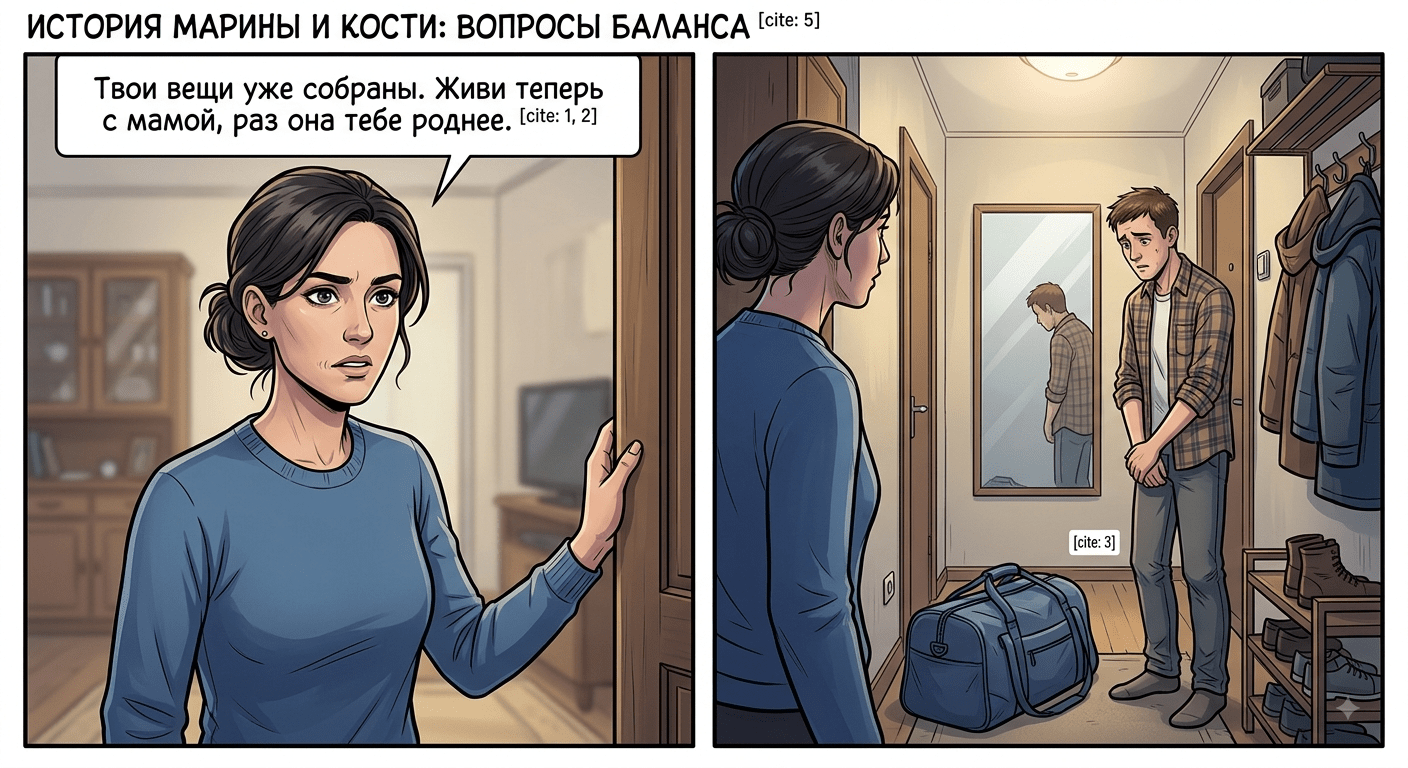 Бухгалтер Марина выгнала неверного мужа из дома.