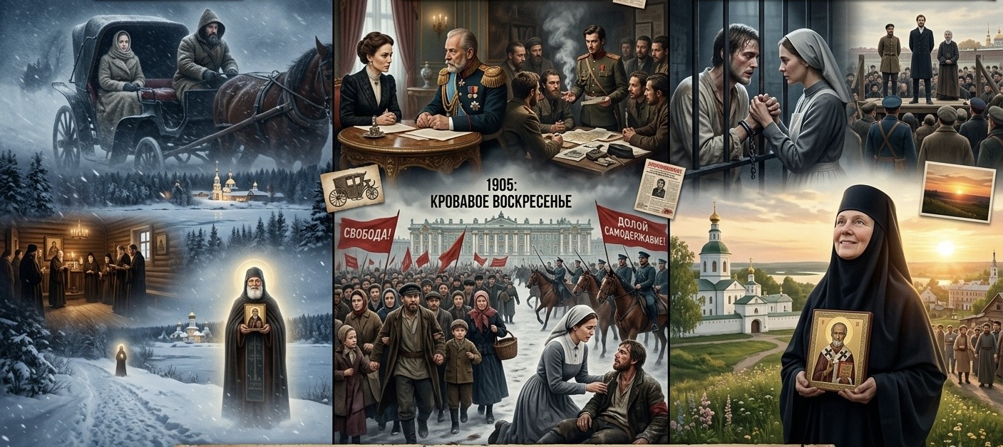 Монахиня молится за светлое будущее великой России
